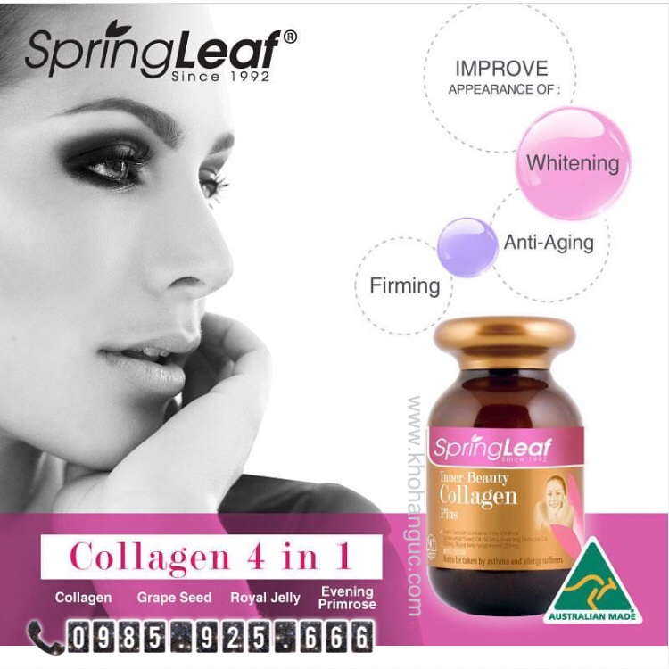 SpringLeaf Inner Beauty Collagen Plus lấy lại vẻ đẹp cho làn da của bạn