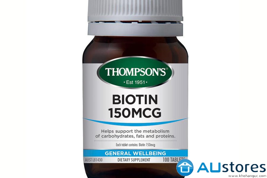 Viên Uống Mọc Tóc và Chống Rụng Tóc Thompsons Biotin 150 MCG