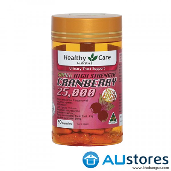 Healthy Care Super High strength Cranberry 25000 trị viêm nhiễm đường tiết niệu
