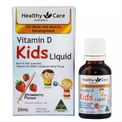 Healthy Care Vitamin D Kids Liquid vitamin D dạng lỏng vị dâu