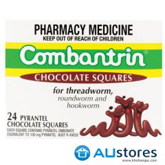 Kẹo tẩy giun vị socola Combantrin Chocolate Squares cho cả gia đình