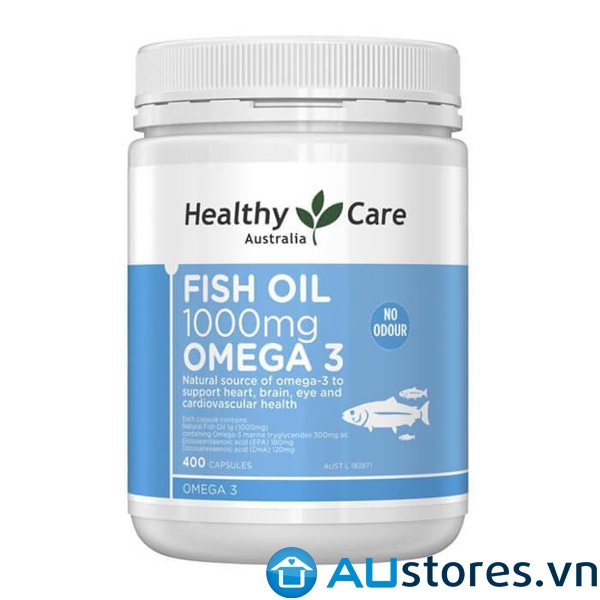 Dầu cá Healthy care fish oil omega3 1000mg hộp 400 viên của Úc