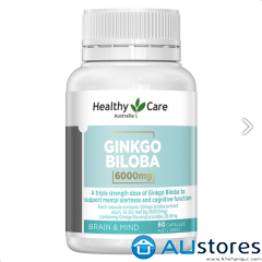 Viên uống bổ não Healthy Care Ginkgo Biloba 6000mg Triple Strength