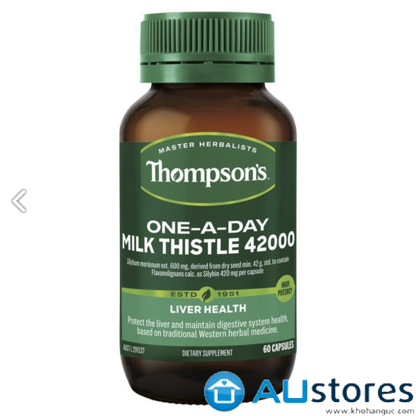 Viên uống bổ gan Thompson's ONE-A-DAY milk thistle 42000mg lọ 60 viên