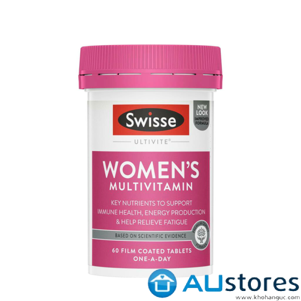 Vitamin Tổng Hợp Cho Nữ Swisse Women's Ultivite Multivitamin hộp 60 viên của Úc